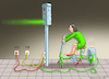 Cartoon: GREEN POWER (small) by marian kamensky tagged tv,triell,laschet,baerbock,scholz,laschets,ampelphobie,merkel,habeck,koalitionsvertrag,zukunftsteam