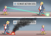 Cartoon: GRETA NICHT GANZ KLIMANEUTRAL (small) by marian kamensky tagged klimaschutzgipfel,new,york,merkel,akk,greta,thunberg,cdu,spd,groko,trump