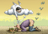 Cartoon: Grimmiger Grimme-Preis (small) by marian kamensky tagged grimme,preis,dschungelcamp,rtl,showbis,fernsehen,dirk,bach