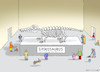 Cartoon: GROKOSAURUS (small) by marian kamensky tagged groko,spd,parteitag,schulz,würselen,merkel,andrea,nahles