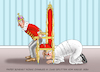 Cartoon: GROßZÜGIGER PAPST (small) by marian kamensky tagged könig,charles,besucht,deutschland