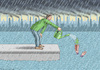 Cartoon: HABECK HILFT (small) by marian kamensky tagged habeck,besucht,fluten,in,bayern,söder,klimawandel,genderverbot,scholz