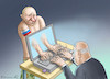 Cartoon: HACKER PUTIN (small) by marian kamensky tagged coronavirus,epidemie,gesundheit,panik,stillegung,george,floyd,twittertrump,pandemie,weihnachten,söder,putin,sputnik,santa,klaus