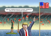 Cartoon: HAFTSTRAFEN FÜR FLAGGENVERBRENN (small) by marian kamensky tagged obama trump präsidentenwahlen usa baba vanga republikaner demokraten tv duell versus clinton faschismus