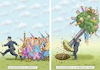 Cartoon: HAMBACHER FORST (small) by marian kamensky tagged chemnitz,lynchjustiz,rchtsradikale,proteste,sachsen,hambacher,forst