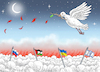 Cartoon: HERBSTFRIEDENSTAUBE (small) by marian kamensky tagged hamas,greift,israel,an