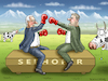 Cartoon: HERR HERRMANN GEGEN ÖDER SÖDER (small) by marian kamensky tagged söder,puscht,gegen,seehofer,csu,bayern,herrmann