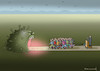 Cartoon: HIGHWAY TO HELL (small) by marian kamensky tagged biontech,pfizer,impfung,corona,eu,ursula,von,der,leyen