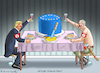 Cartoon: HITLER-STALIN PAKT (small) by marian kamensky tagged musk,trump,zuckerberg,bezos,felon,and,elon,in,panama,zölle,diktator,selenskyj,putin,ukraine,usa,china,handelskrieg