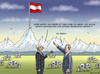 Cartoon: HOFER ZEIGT FLAGGE (small) by marian kamensky tagged norbert,hofer,van,der,bellen,fpö,österreichische,präsidentenwahlen
