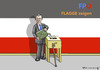 Cartoon: HOFER ZEIGT ÖSTER - REICHSFLAGG (small) by marian kamensky tagged norbert,hofer,van,der,bellen,fpö,österreichische,präsidentenwahlen