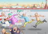 Cartoon: IMPFTERROR IN RUSSLAND (small) by marian kamensky tagged delta,abmachung,spahn,lockdown,kinder,schulen,fussbal,em,johnson