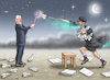 Cartoon: IRAN VS ISRAEL (small) by marian kamensky tagged hamas,greift,israel,an,happy,halloween,wahnsinniger,musk,kriegs,ostern,kämpfender,netanyahu,gaza,iran,ajatollah