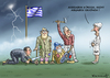 Cartoon: IWF PROTESTIERT (small) by marian kamensky tagged alexis,tsipras,griechenland,rettungsschirm,eu,iwf,griechowestern