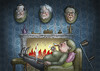 Cartoon: Jägerin Merkel (small) by marian kamensky tagged edathy,kinderpornoskandal,firedrich,gabriel,merkel,groko