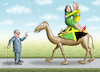 Cartoon: JAMAIKA-KAMEL DURCHS NADELOHR (small) by marian kamensky tagged tv,triell,laschet,baerbock,scholz,merkel,söder,jamaika,zukunftsteam