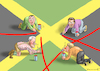 Cartoon: JAMAIKA GESPRÄCHE (small) by marian kamensky tagged jamaika,gespräche,lindner,merkel,seehofer,özdemir,sondierungsgespräche