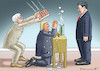 Cartoon: JOHN BOLTONS BUCH (small) by marian kamensky tagged coronavirus,epidemie,gesundheit,panik,stillegung,george,floyd,twittertrump,pandemie