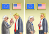 Cartoon: JUNCKER IN WASHINGTON (small) by marian kamensky tagged obama,trump,präsidentenwahlen,usa,baba,vanga,republikaner,inauguration,demokraten,wikileaks,faschismus,trumps,handelskrieg,harley,davidson,strafzölle,juncker,in,washington