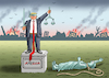 Cartoon: JUSTITIAN TRUMP (small) by marian kamensky tagged us,wahlen,joe,biden,trump,corona,bob,woodward