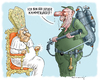 Cartoon: Kammerjäger des Papstes (small) by marian kamensky tagged papst,kammerdiener,kammerjäger,katholische,kirche,korruption,spionege,des,vatikans