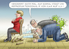 Cartoon: KANZLERINENTMACHTER-DUO (small) by marian kamensky tagged coronavirus,epidemie,gesundheit,panik,stillegung,trump,pandemie