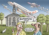 Cartoon: Kirchengeläute (small) by marian kamensky tagged fluglärm,schallschutz,flughafen