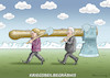 Cartoon: KRIEGSBEILBEGRÄBNIS (small) by marian kamensky tagged kriegsbeilbegräbnis,cdu,csu