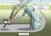 Cartoon: LADY LIBERTY (small) by marian kamensky tagged us,wahlen,joe,biden,trump,corona,bob,woodward,harris,pence