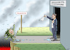 Cartoon: LAUTERBACHS SCHWERER ABSCHIED (small) by marian kamensky tagged curevac,testzentren,corona,impfung,pandemie,booster,omikron,lauterbach,impfpflicht