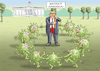 Cartoon: LIBERATOR TRUMP (small) by marian kamensky tagged coronavirus,epidemie,gesundheit,panik,stillegung,trump,pandemie