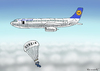 Cartoon: LUFTHANSASTREIK (small) by marian kamensky tagged lokführerstreik,dbb,streik,pilotenstreik,lufthansastreik