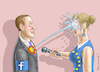 Cartoon: MARK ZUCKERBERG AND MRS. EUROPA (small) by marian kamensky tagged mark,zuckerberg,and,mrs,europa,datenskandal