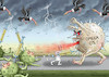 Cartoon: MEGA OMEGA (small) by marian kamensky tagged delta,abmachung,spahn,lockdown,kinder,schulen,mega,omega,fussbal,em,johnson