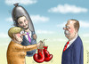 Cartoon: MERKEL BESCHENKT ERDOGAN (small) by marian kamensky tagged böhmermann,erdogan,merkel,satire,zdf