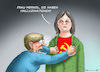 Cartoon: MERKEL HAT HALLUZINATIONEN (small) by marian kamensky tagged tv,triell,laschet,baerbock,scholz,merkel,laschets,zukunftsteam