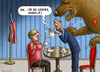 Cartoon: Merkel in Amerika (small) by marian kamensky tagged angela,merkel,in,amerika,barack,obama,putin,russland,ukraine