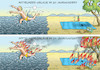 Cartoon: MITTELMEER-URLAUB (small) by marian kamensky tagged mittelmeer,urlaub,waldbrände,türkei,griechenland