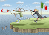 Cartoon: MUSSOLINIMELONI (small) by marian kamensky tagged meloni,vereidigt,italien,rechtes,bündnis