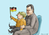 Cartoon: Mutti beim Papa (small) by marian kamensky tagged angela,merkel,griechenlandhilfe,finanzkrise,fussball,em