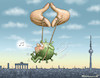 Cartoon: MUTTISCHAUKEL (small) by marian kamensky tagged biontech,pfizer,impfung,corona,rosenmontag,eu,english,lockdown,ursula,von,der,leyen