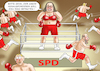 Cartoon: NAHLES KAMPFBEREIT (small) by marian kamensky tagged groko,spd,parteitag,schulz,würselen,merkel,andrea,nahles,scholz,hessen,wahlen,akk,kühnert,bremen,rezo