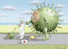 Cartoon: NETTE MUTANTEN-BEGEGNUNG (small) by marian kamensky tagged coronavirus,epidemie,gesundheit,panik,stillegung,george,floyd,twittertrump,pandemie,weihnachten,santa,klaus