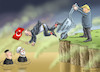 Cartoon: NEUER FEIND DER USA (small) by marian kamensky tagged obama,trump,präsidentenwahlen,usa,baba,vanga,republikaner,inauguration,demokraten,erdogan,wikileaks,faschismus