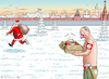 Cartoon: NOT BAD SANTA (small) by marian kamensky tagged schwarzer,wagenknecht,putin,ukraine,bartsch,geht