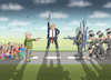 Cartoon: NRA VERSUS LEHRER (small) by marian kamensky tagged terror,attack,in,florida,parkland,highschool,nra