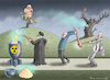 Cartoon: NUKLEARE KOMÖDIE (small) by marian kamensky tagged hamas,greift,israel,an,happy,halloween,wahnsinniger,musk,kriegs,ostern,kämpfender,netanyahu,gaza,iran,ajatollah