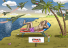 Cartoon: OBAMA AUF HAWAII (small) by marian kamensky tagged hollande,trifft,obama,terroranschlag,in,paris