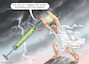 Cartoon: OH GOTT-HABECK! (small) by marian kamensky tagged habecks,enegriesparmaßnahmen,hilfspaket,ampel,entlastung