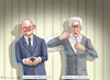 Cartoon: OLAF CHAMBERLAIN UND STRACK CHUR (small) by marian kamensky tagged olaf,chamberlain,und,strack,churchill